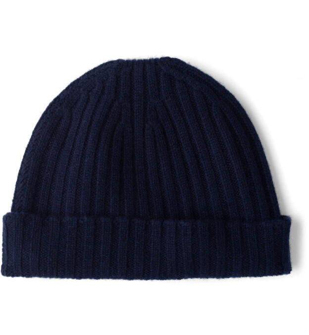 Navy Cashmere Beanie by Proper Cloth