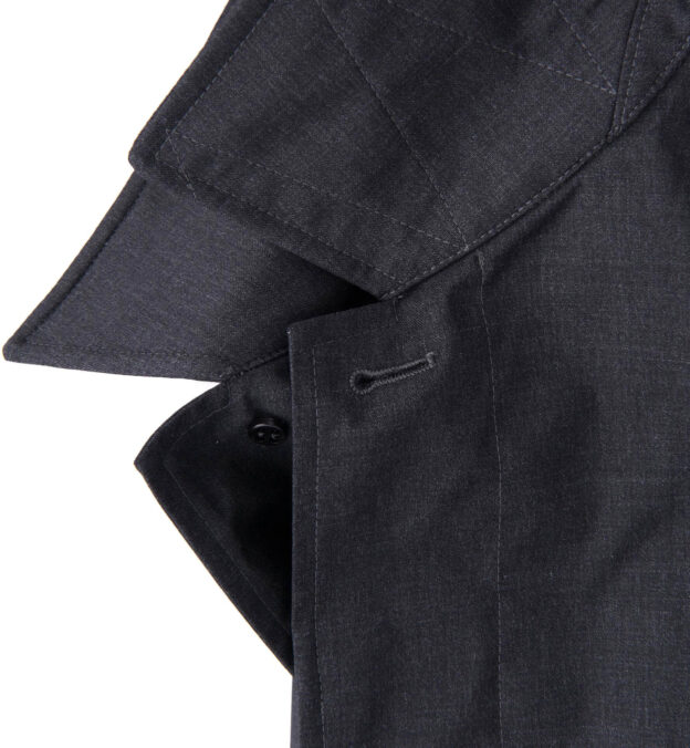 Lazio Charcoal Wool and Silk Storm System Raincoat by Proper Cloth