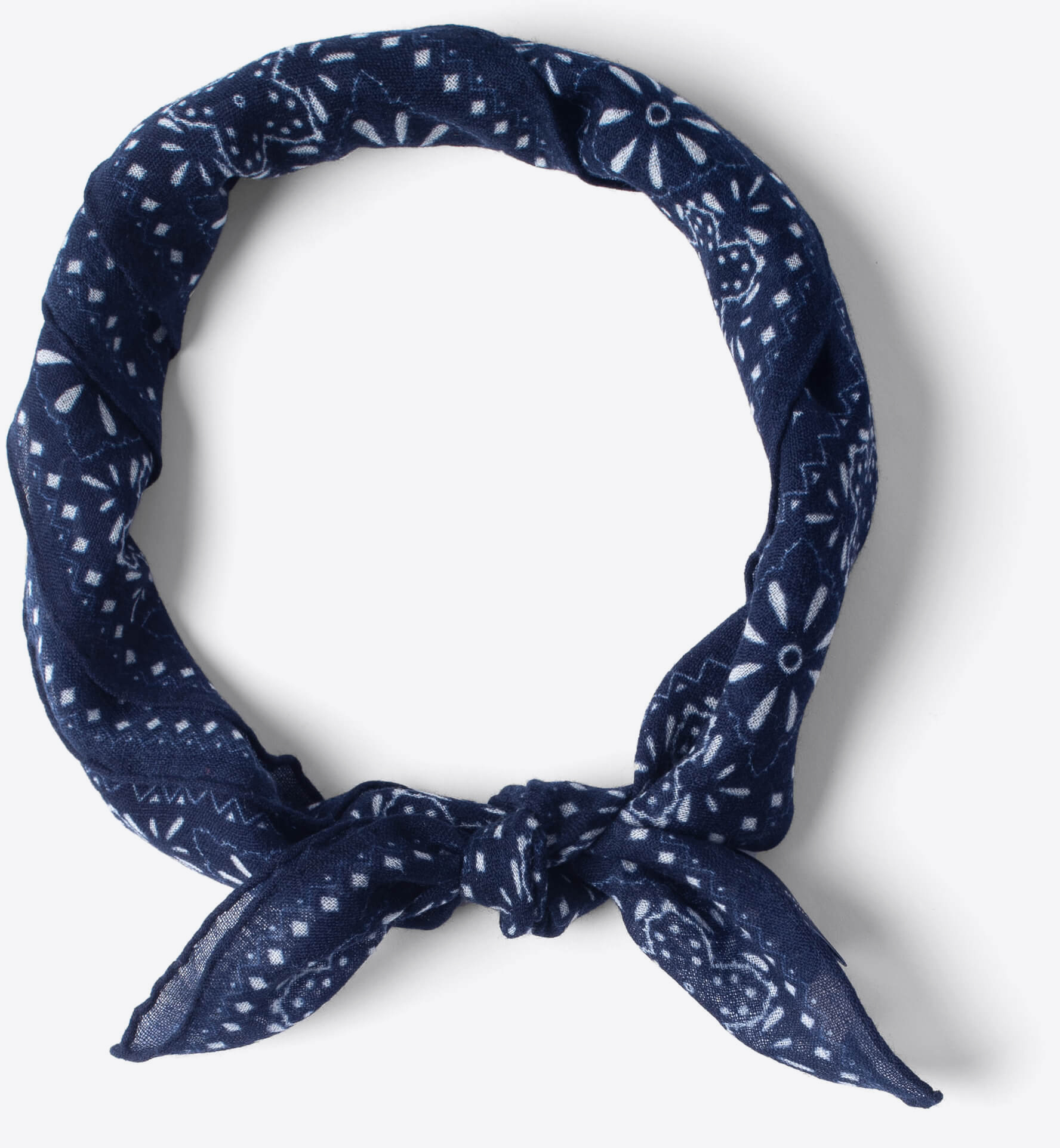 Navy Wool Gauze Bandana by Proper Cloth