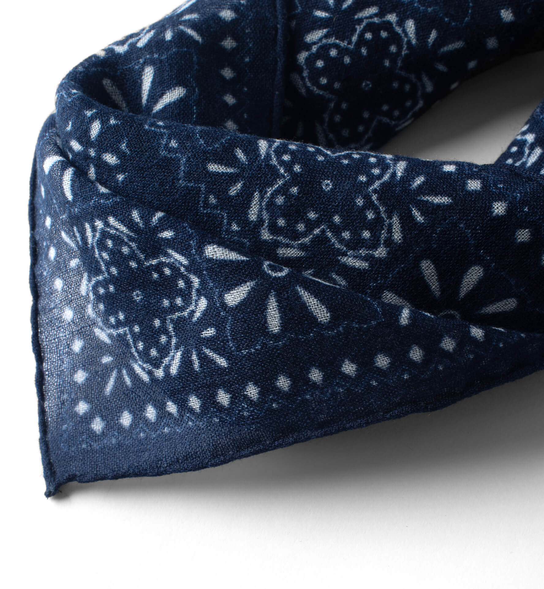 Navy Wool Gauze Bandana by Proper Cloth