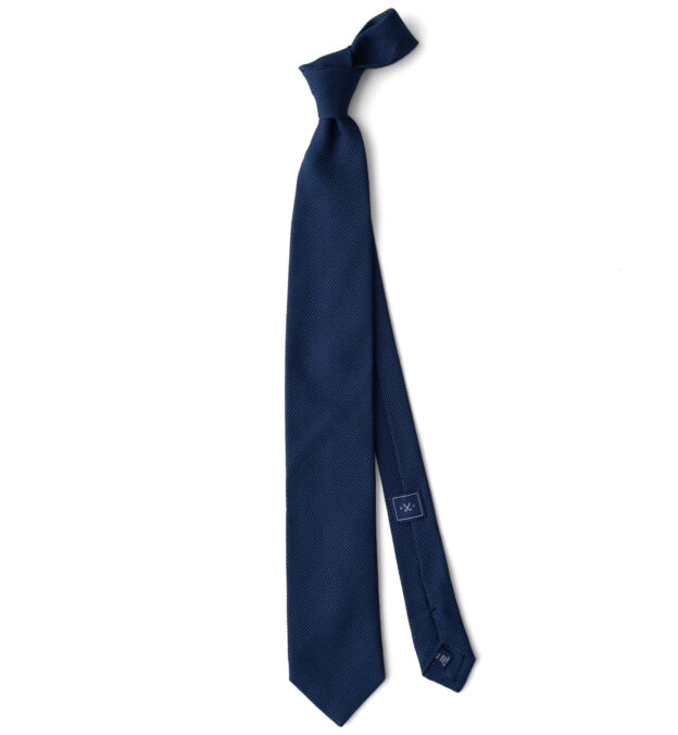 Navy Fine Grenadine Silk Tie by Proper Cloth