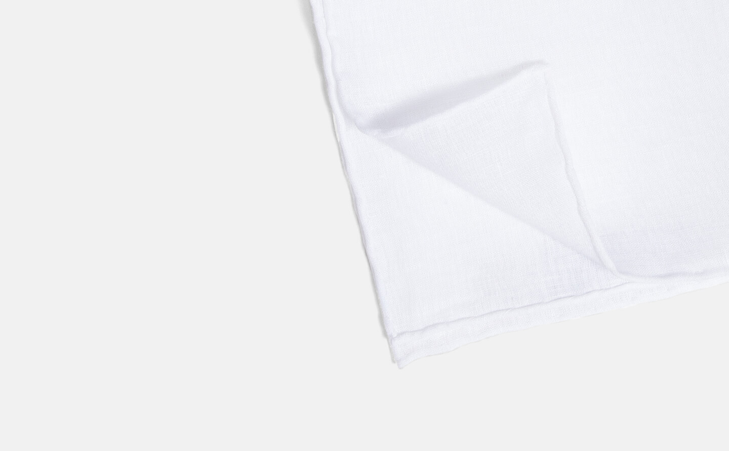 Essential White Linen Pocket Square by Proper Cloth