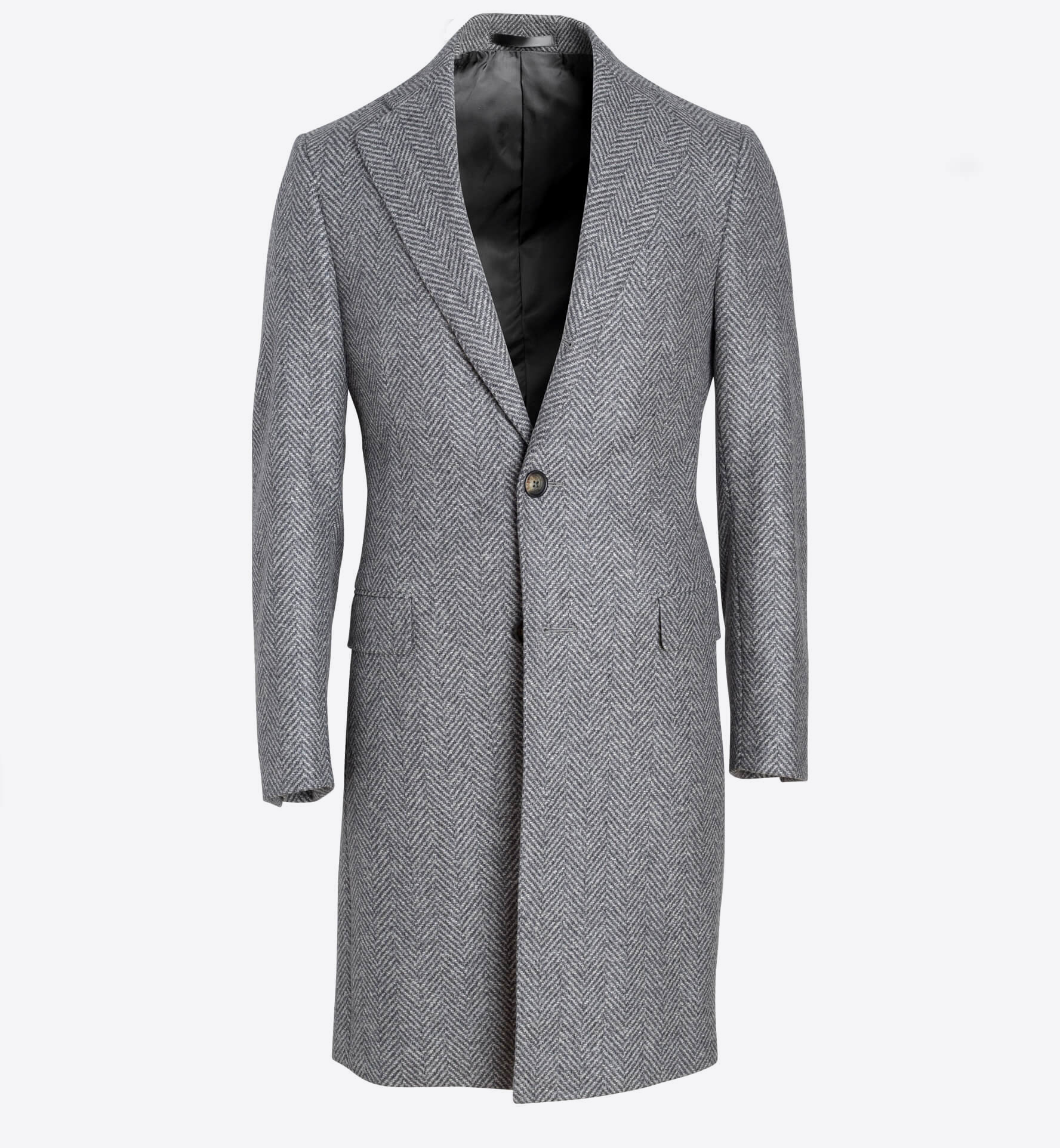 Bleecker Light Grey Herringbone Coat by Proper Cloth