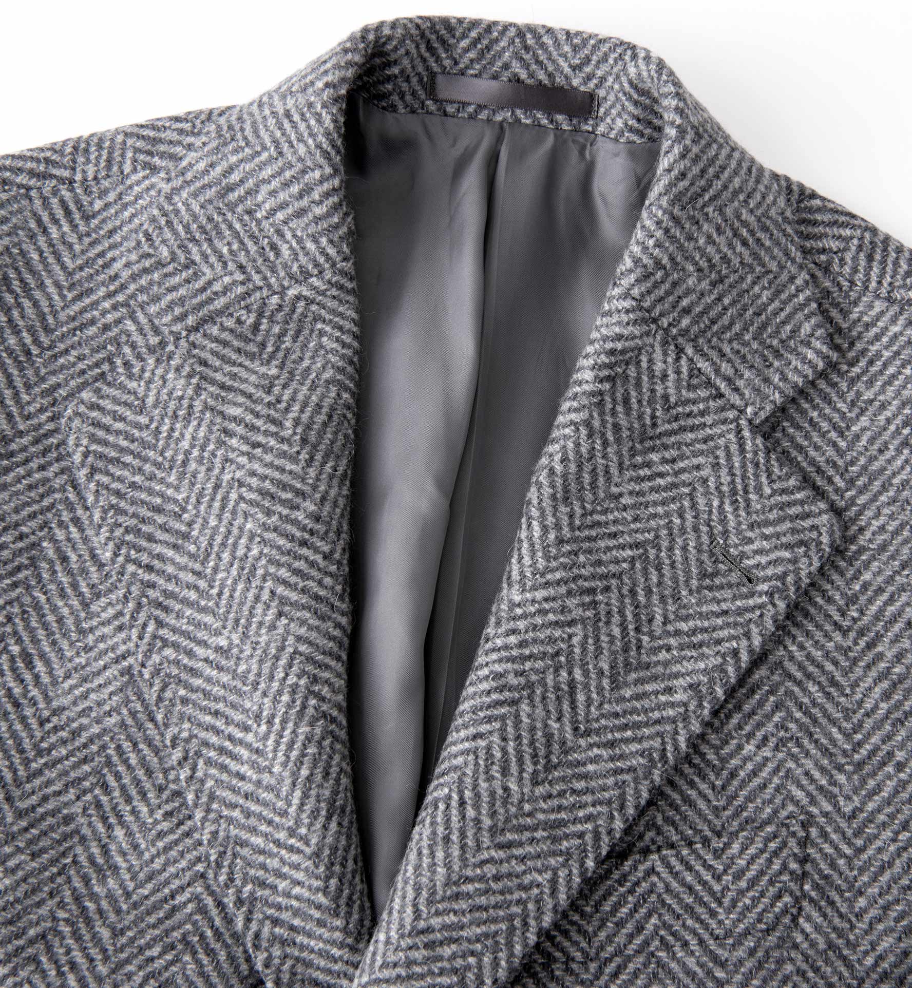 Bleecker Light Grey Herringbone Coat by Proper Cloth