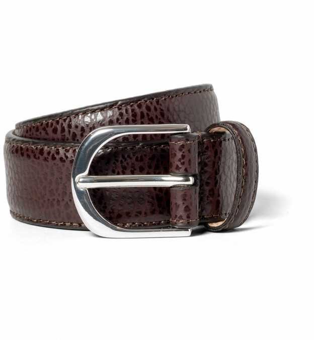 Modern Dark Brown Leather Belt