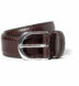 Dark Brown Pebbled Leather Belt Product Thumbnail 1