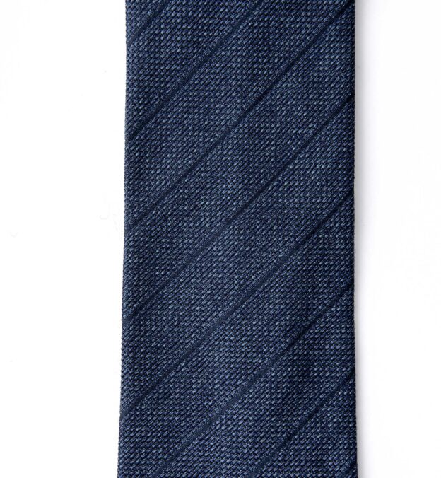 Ocean Blue Tonal Pinstripe Silk Grenadine Tie by Proper Cloth