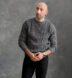 Italian Grey Donegal Wool and Cashmere Aran Crewneck Sweater Product Thumbnail 4