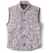 Cortina Beige Glen Plaid Wool and Linen Button Vest Product Thumbnail 1