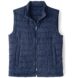 Brera Navy Glen Plaid Cotton and Linen Zip Vest Product Thumbnail 1