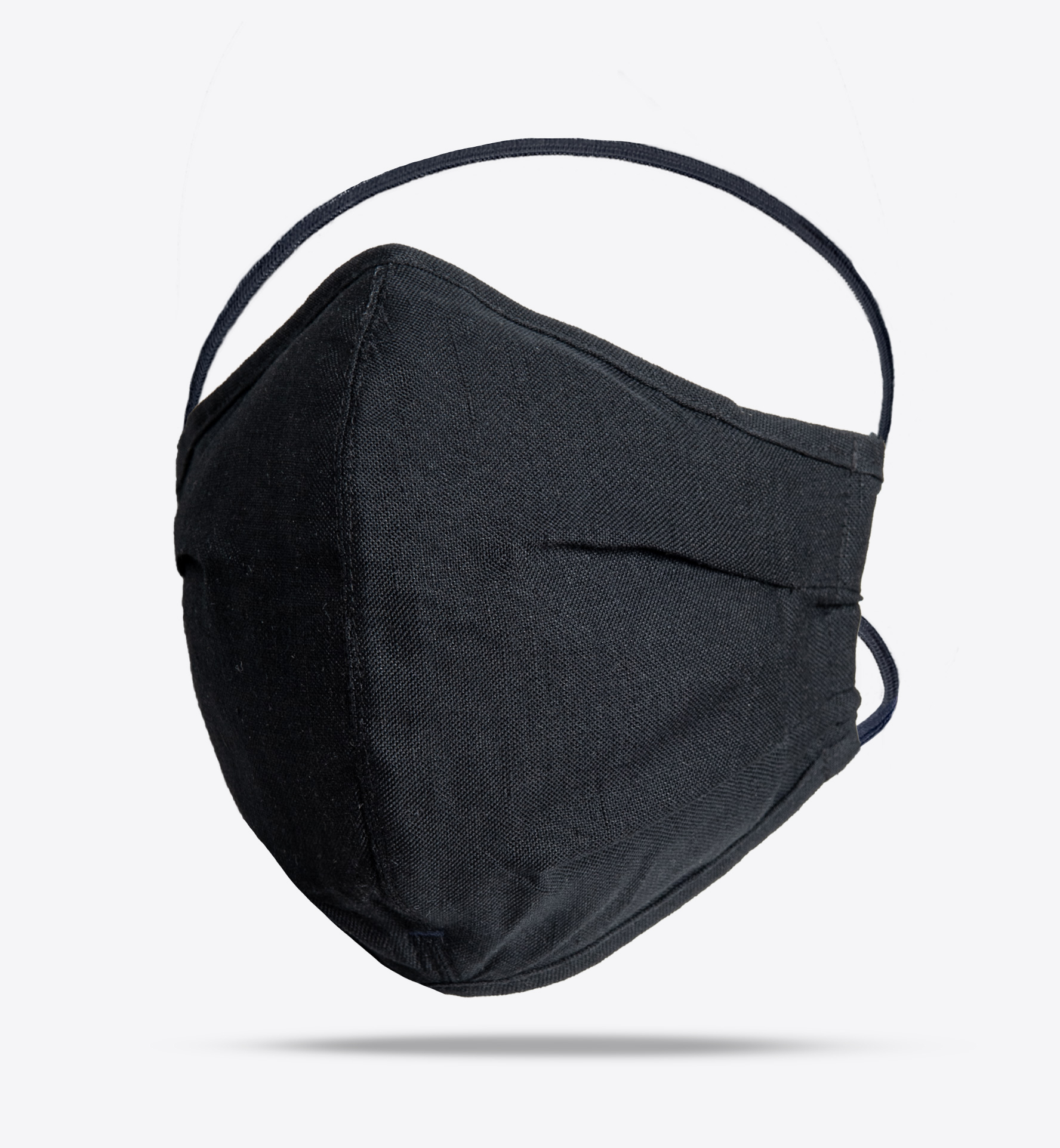 The Everyday Mask v1.3 Black Cotton Linen (3Pack) by Proper Cloth