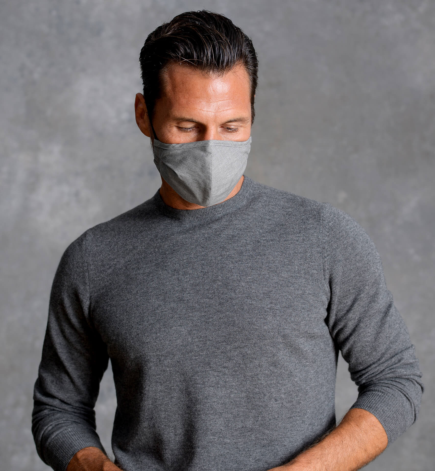 The Everyday Mask v1.3 Grey Melange (Single Mask) by Proper Cloth