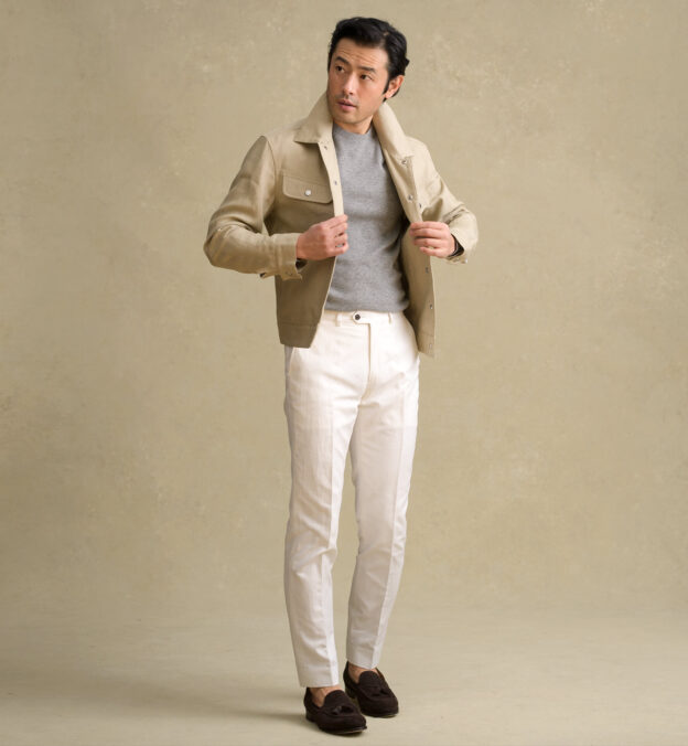 unlined linen jacket