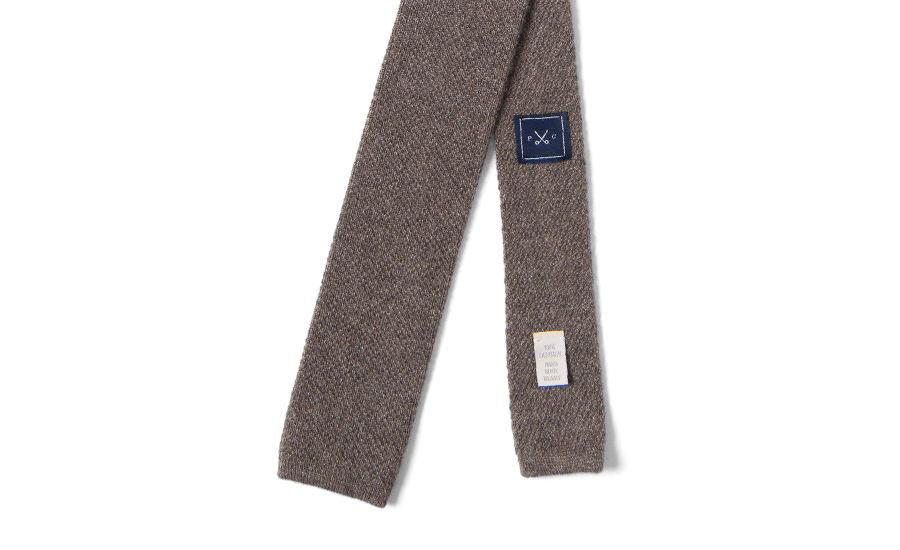 Taupe Cashmere Knit Tie by Proper Cloth