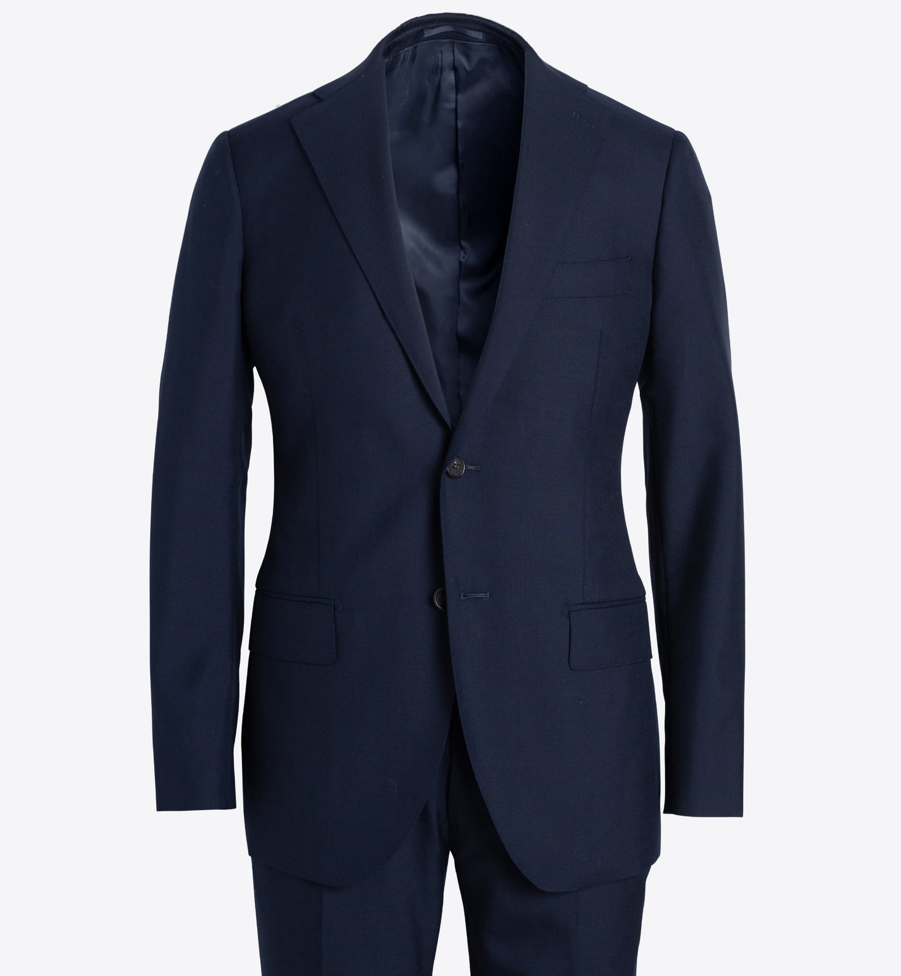 Allen Navy Tropical Wool Fresco Suit - Custom Fit Tailored Clothing