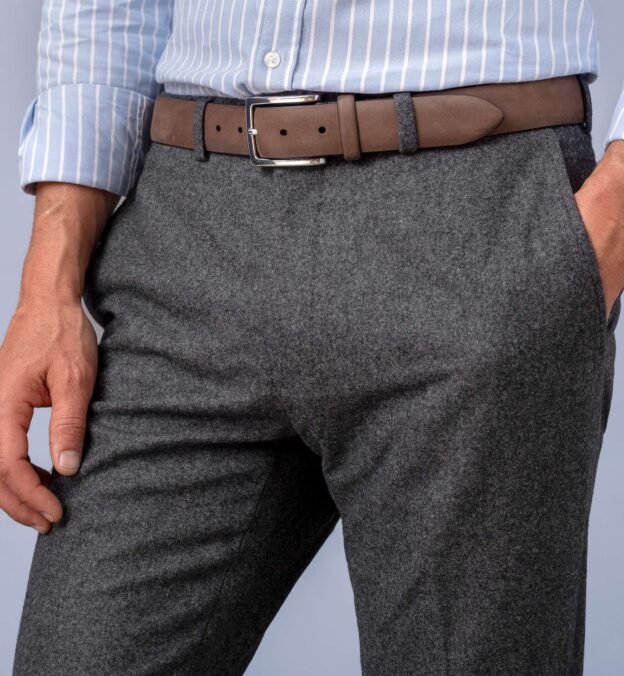 Buy BOSS Grey Stretch Wool Flannel Slim Fit Drawstring Trousers for Men  Online  Tata CLiQ Luxury