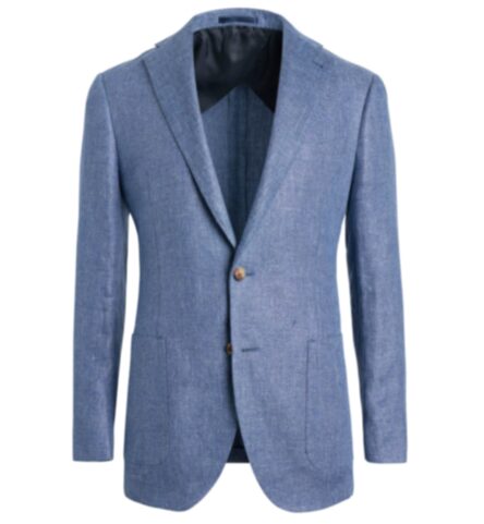 Thumb Photo of Royal Blue Linen and Lyocell Twill Bedford Jacket