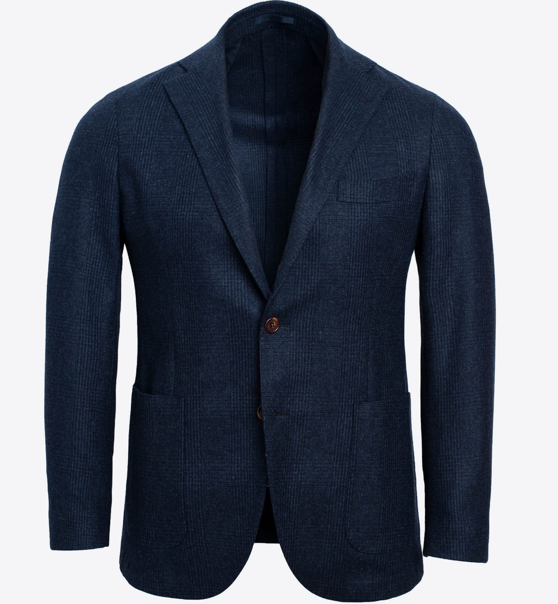 Bedford Navy Glen Plaid Wool and Cashmere Jacket - Custom Fit Tailored ...