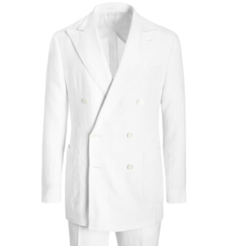 Thumb Photo of Double Breasted White Irish Linen Bedford Suit