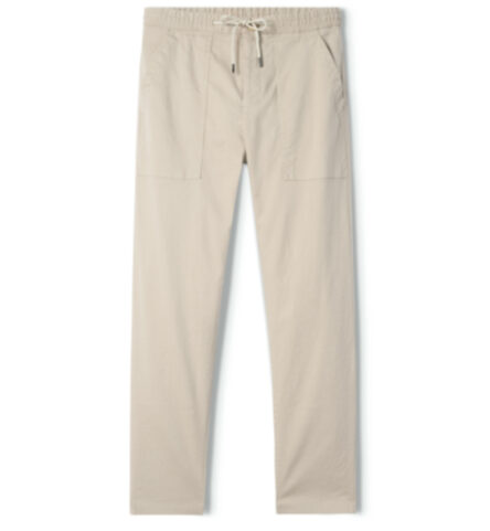Thumb Photo of Amalfi Beige Cotton and Linen Stretch Drawstring Pant