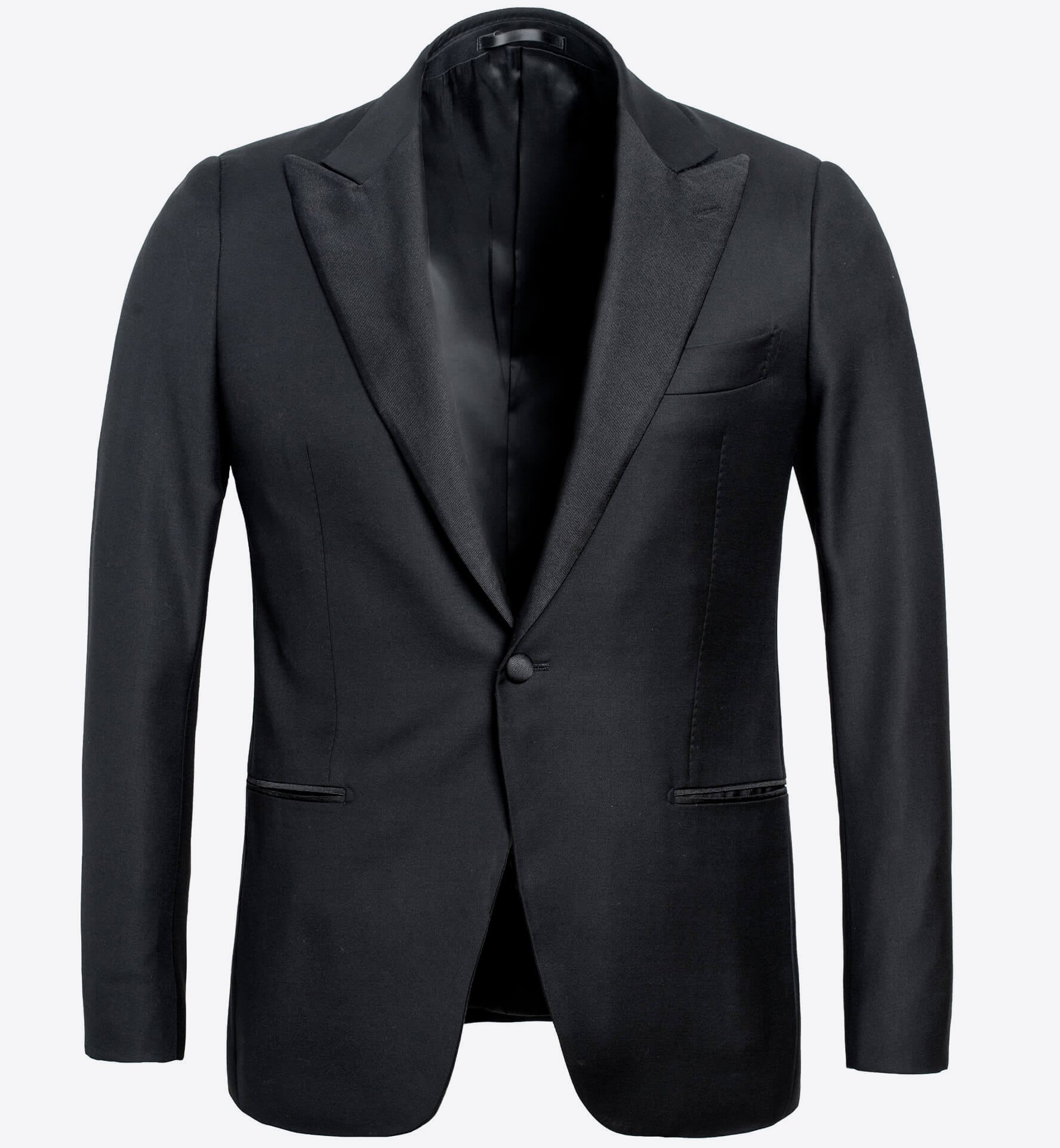 Mayfair Black Wool Tuxedo Jacket - Custom Fit Tailored Clothing