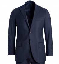 Allen Navy Pinstripe S130s Wool Suit - Custom Fit Tailored Clothing