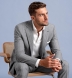 Zoom Thumb Image 4 of Allen Light Grey S120s Pinstripe Tropical Wool Suit