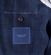Zoom Thumb Image 6 of Hudson Navy and Blue Check Textured Wool Jacket