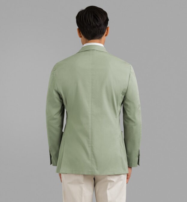 Sage Stretch Cotton Waverly Jacket - Custom Fit Tailored Clothing