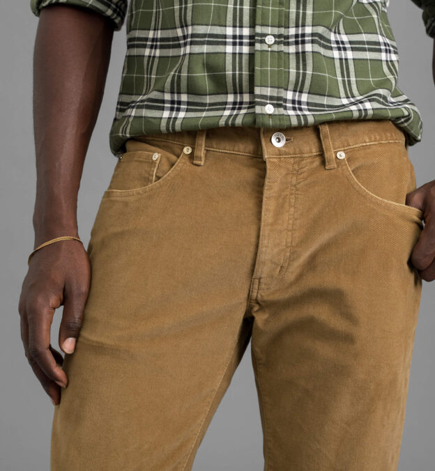 Firenze Hazel Stretch Textured Moleskin 5 Pocket Custom Fit Pants