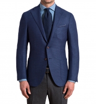 Suggested Item: Hudson Ocean Blue Wool Flannel Hopsack Jacket