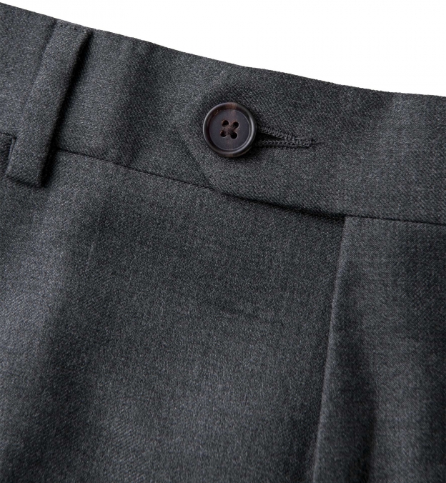 Allen Grey S110s Wool Suit with Cuffed Trouser - Custom Fit Tailored ...