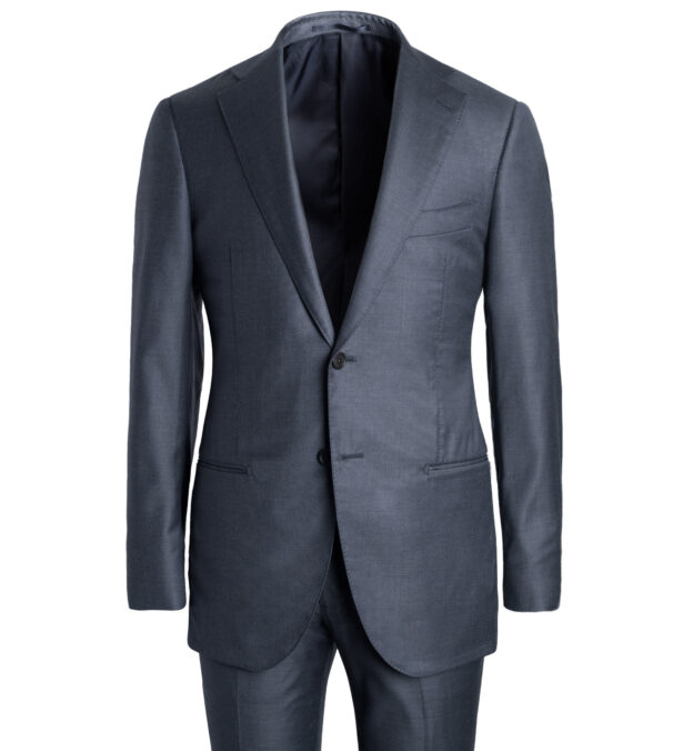 Loro Piana Fabric Slate S150s Mercer Suit - Custom Fit Tailored Clothing