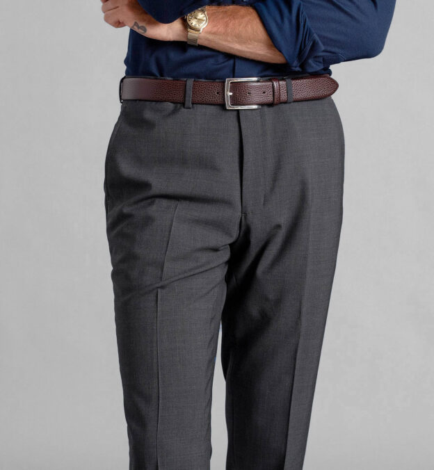 Ed Garments MenS Lightweight Flat Front Dress Pant-Charcoal-36-34 