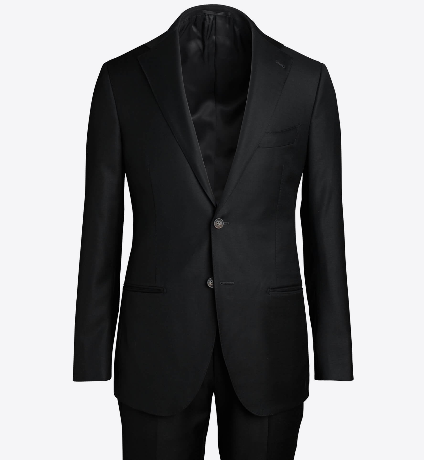 Allen Black Wool Suit - Custom Fit Tailored Clothing