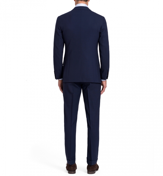 Allen Navy Fresco Suit with Cuffed Trouser - Custom Fit Tailored Clothing