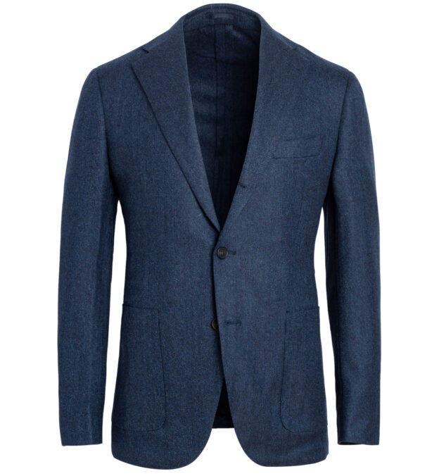 Bedford Slate Wool Herringbone Jacket - Custom Fit Tailored Clothing