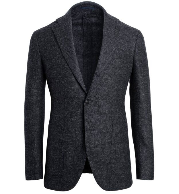 Bedford Charcoal Herringbone Jacket - Custom Fit Tailored Clothing