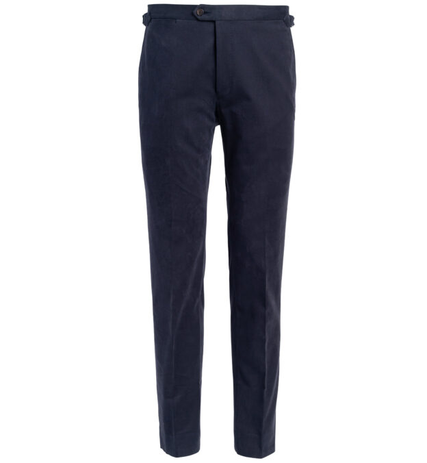 Allen Navy Shaved Cotton Dress Pant - Custom Fit Tailored Clothing