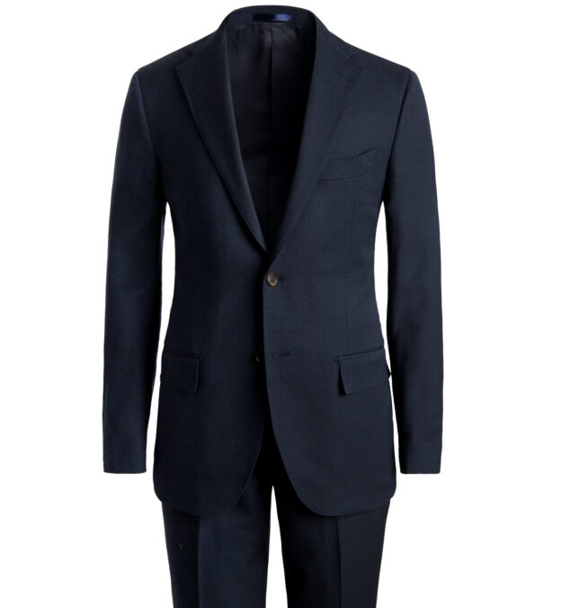 Navy Birdseye Stretch Allen Suit - Custom Fit Tailored Clothing