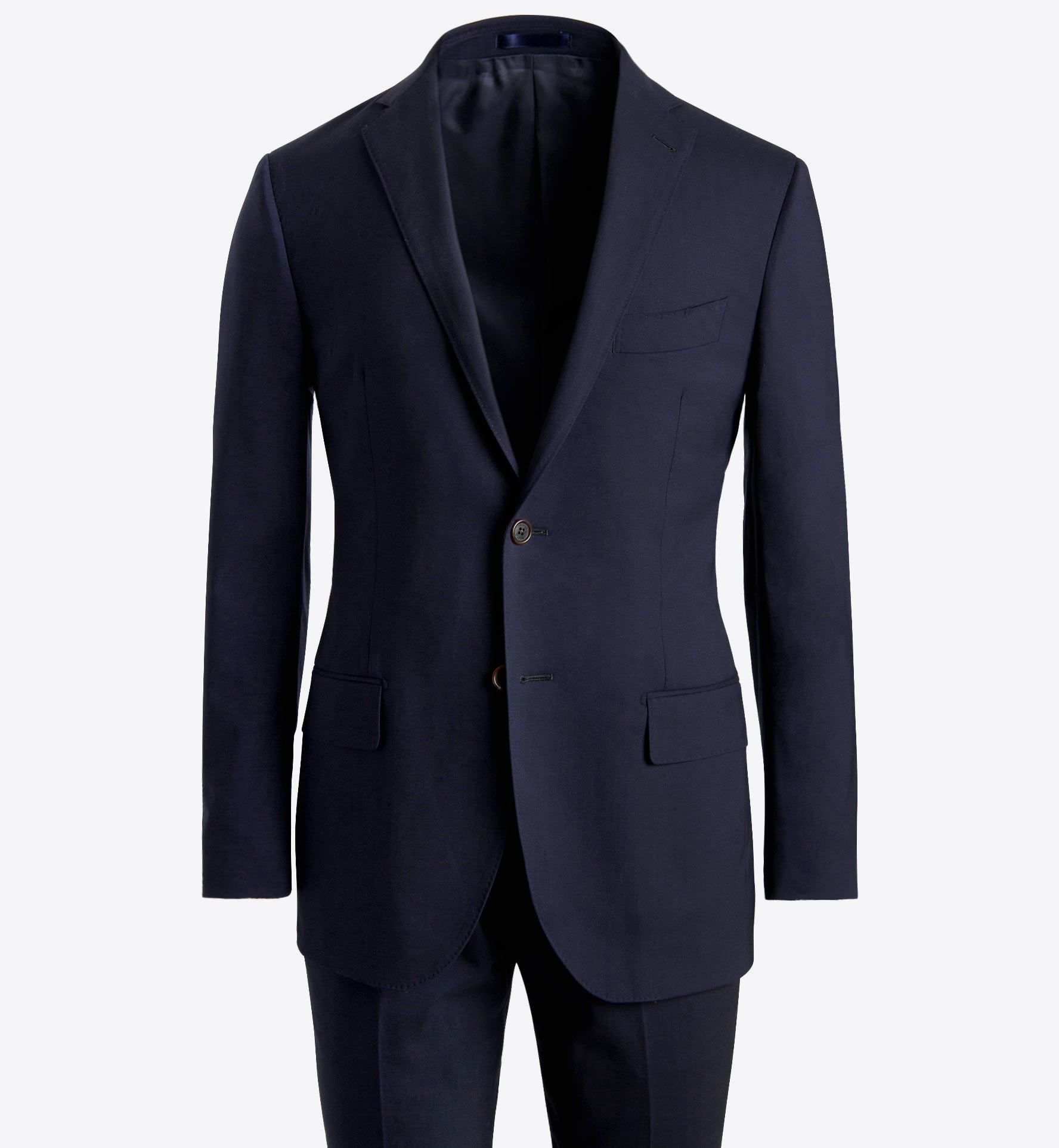Zoom Image of Allen Navy Stretch Wool Plain Weave Suit