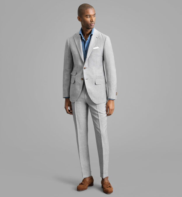 Solbiati Light Silk and Linen Bedford Suit - Custom Fit