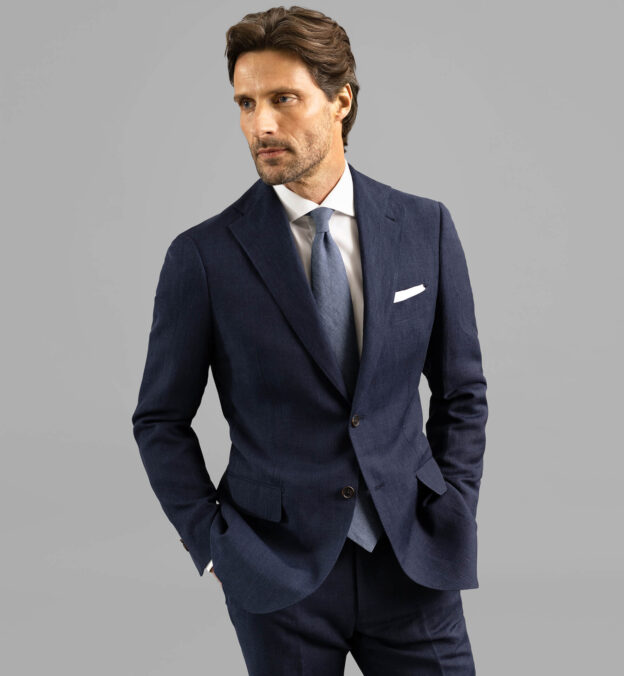 wool silk linen blend suit