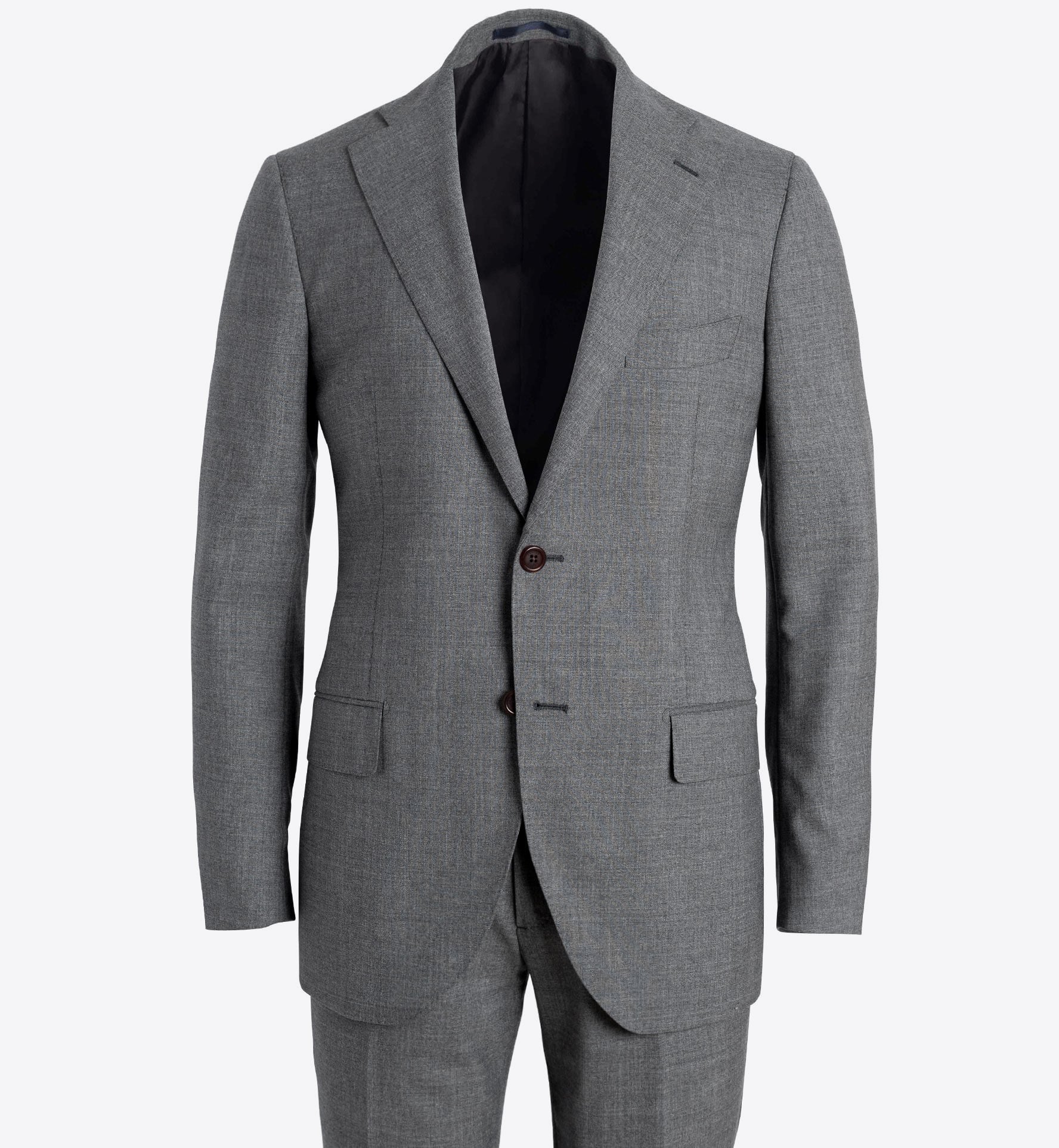 Allen Grey Lightweight Wool Fresco Suit - Custom Fit Tailored Clothing