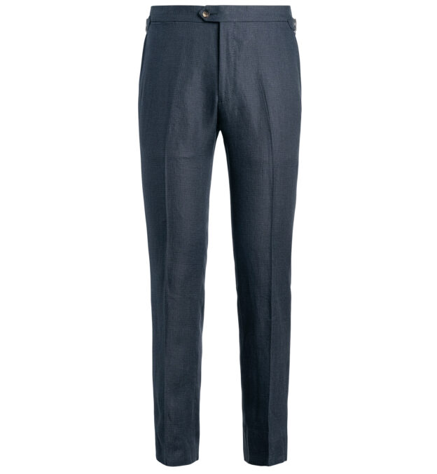 Linen Shirred Waist Pant Navy main image 0