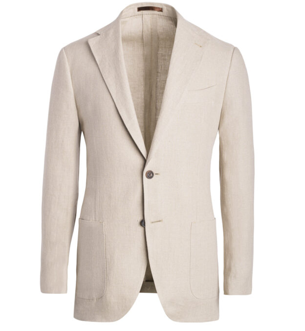 Bedford Natural Brown Irish Linen Jacket - Custom Fit Tailored Clothing