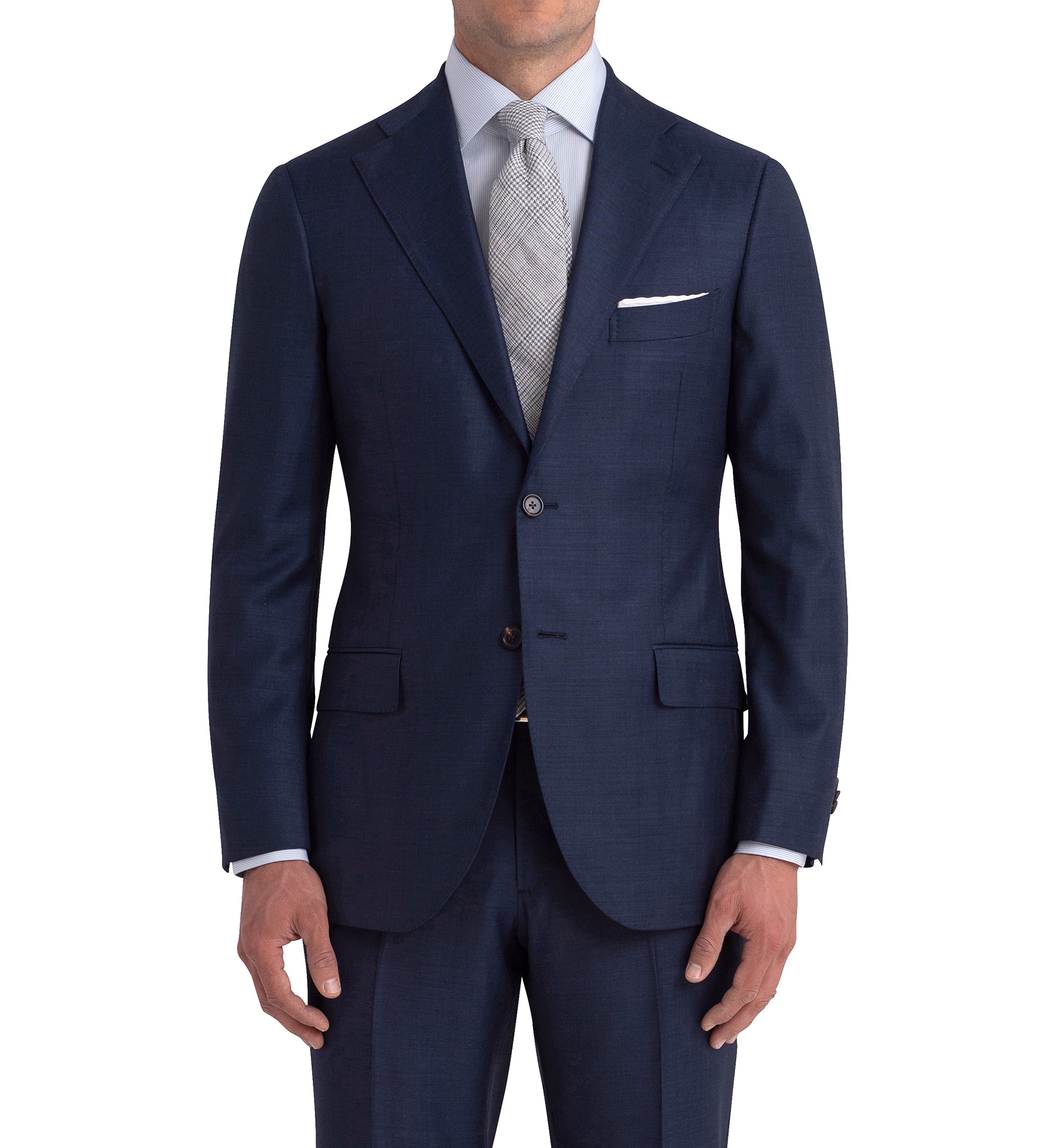 Allen Blue S110s Sharkskin Suit Jacket - Custom Fit Tailored Clothing