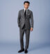 Zoom Thumb Image 3 of Allen Grey Chalkstripe Wool Flannel Suit