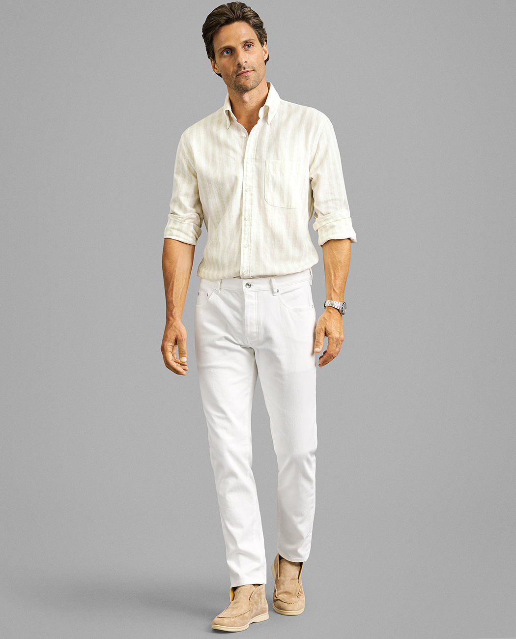 all white chinos