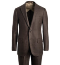 Thumb Photo of Bedford Brown Wool Flannel Suit